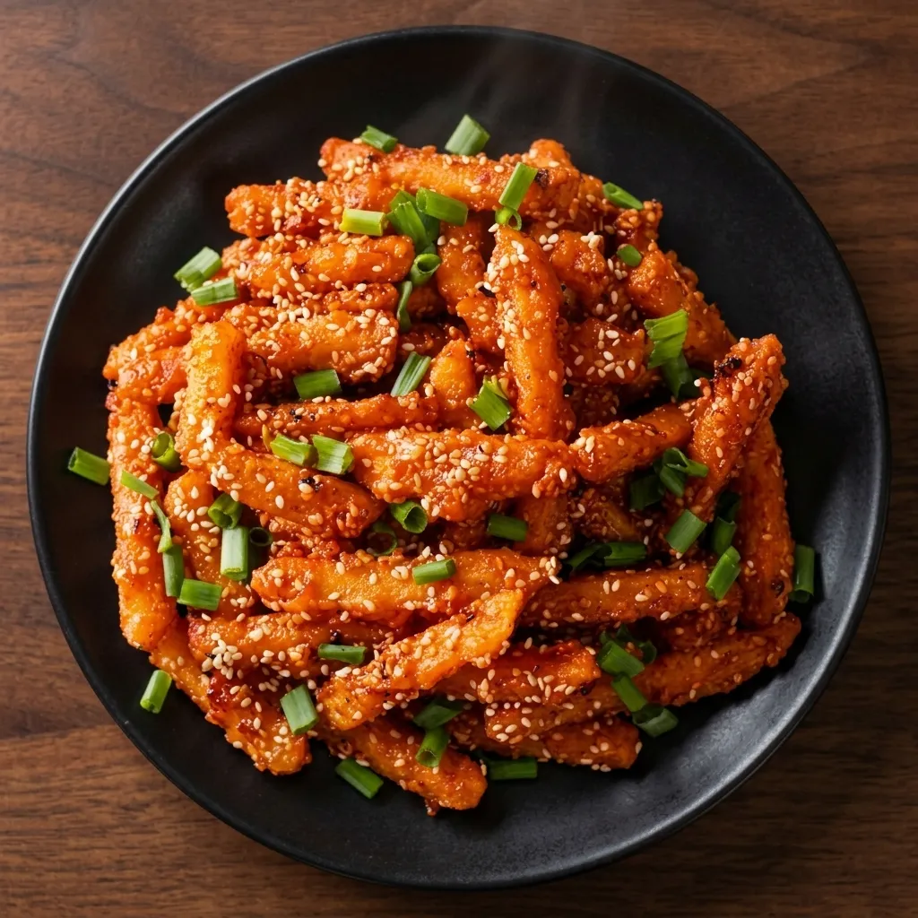 Sweet chilli fries starter to share at Indian Curry House-Banff in downtown Banff